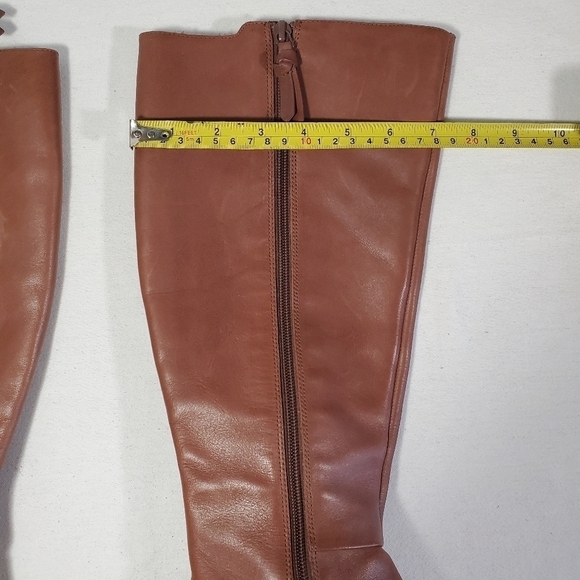 Cole Haan Katrina Tall Tan Riding Leather Boots Size 8 - Picture 10 of 17
